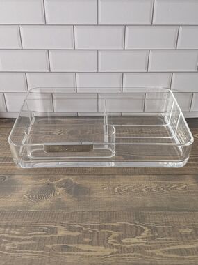 Clear Acrylic Bathroom Organizer Tray Makeup Organizer